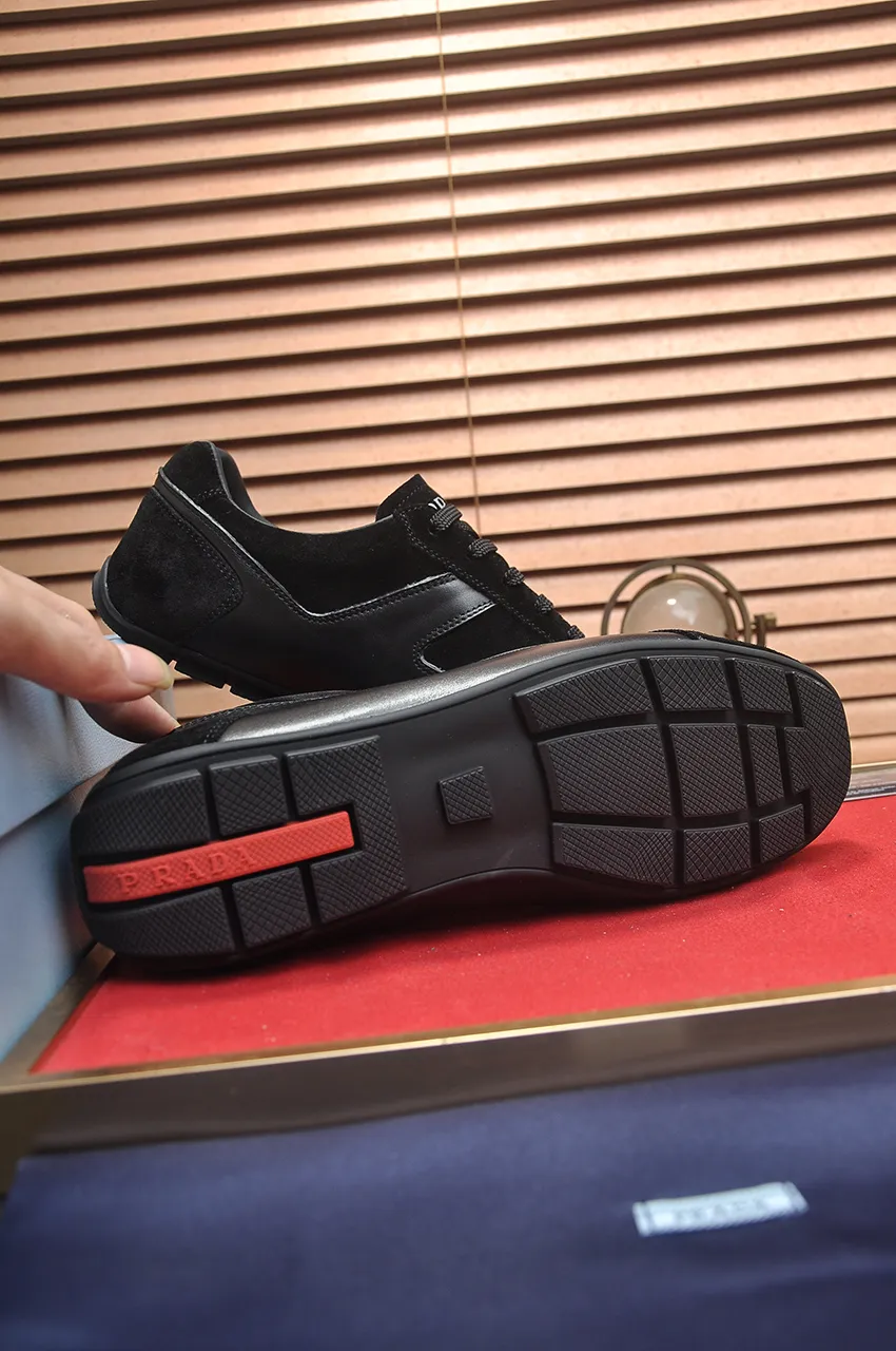 Men's shoes 💰560💶【PRADA】Couple's casual shoes, originally developed 1:1, made of high-mercerized cowhide with imported cowhide, silk sheepskin lining, rubber outsole, comfortable and soft on the feet, size for women: 35 to 41. Male 38 to 48💰🔥🔥🔥🔥🔥
